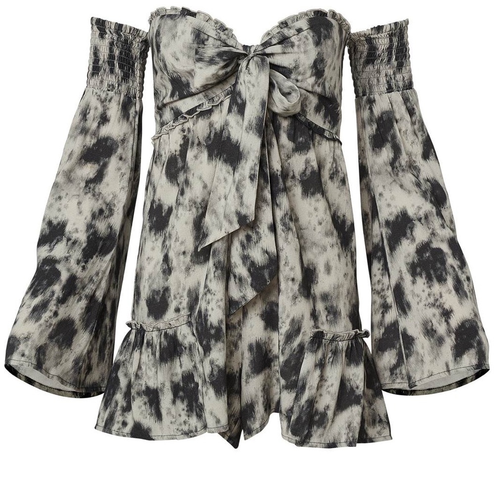 Venus Bell Sleeve Smocked Romper